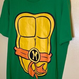 Teenage Mutant Ninja Turtles Michelangelo Costume Graphic T-Shirt XL Green
